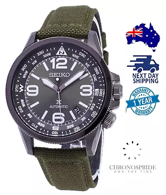 SEIKO Prospex SRPC33 SRPC33K1 Land Master Navy Green Men Compass Automatic Watch • $601