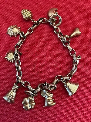 Vintage 9 Ct Gold 9 Charm Bracelet Exc Condition • $525