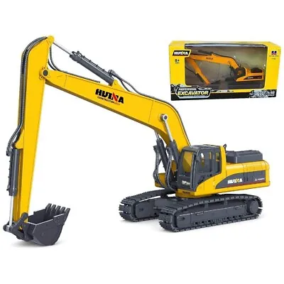 1:50 Alloy Long Arm Excavator Model Metal Engineering Construction Vehicle Toys • £28.95