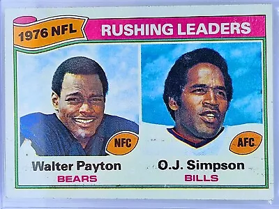 1977 Topps Walter Payton O.J. Simpson Rushing Leaders #3 • $14.99
