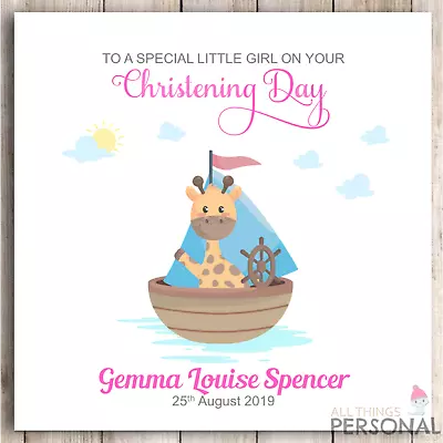 Personalised Girls Christening Card Goddaughter Daughter Granddaughter Niece • £2.99