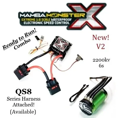 RCP-RTR Mamba Monster X 6s & 2200kv V2 Motor Combo 1/6-1/7-1/8 Scale RTR Options • $299.99