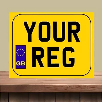 Personalised Novelty Number Plate Private Reg Birthday Gift Kids Ride On Funny • £6.79