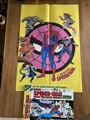 Super Spider-man With The Super-heroes # 158 - Marvel Comics - 1976 - Inc Poster • £42.50