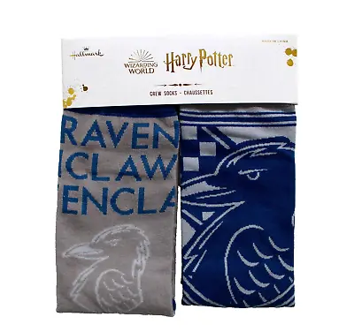 Harry Potter Ravenclaw Crew Socks One Size Mismatched Pair Blue/Gray • $15