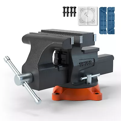 VEVOR 6.5  Bench Vise W/ Anvil Swivel Locking Base Heavy Duty Ductile Iron Vice • $73.99