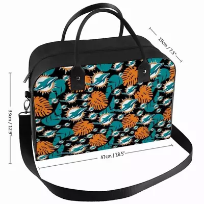 Travel Handbag High-capacity Printed Storage Bagfans Gift Dolphins Miami • $21.84