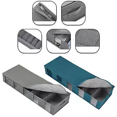 £10.90 • Buy Collapsible Under Bed Storage Bag Non-woven Clothes Comforter Organizer