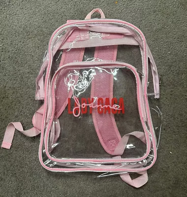 LADY GAGA Joanne VIP PINK Backpack See Through PVC BAG World Concert Tour • £38