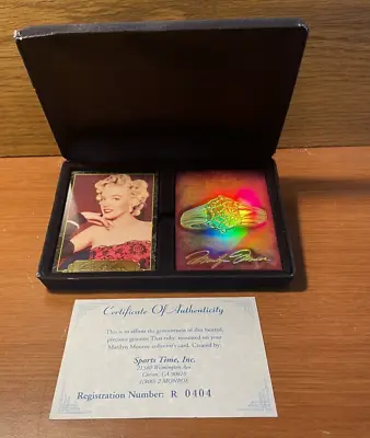 1995 Sports Time  Marilyn Monroe Ruby And Redeemed Gem Cards With Case & Holder • $149.95