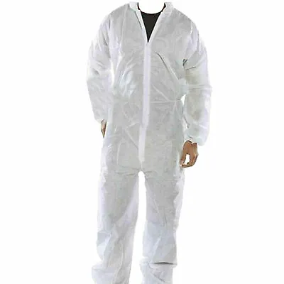 £14.95 • Buy Disposable Coveralls White Hood Paper Painters Protective Overalls Suit UK