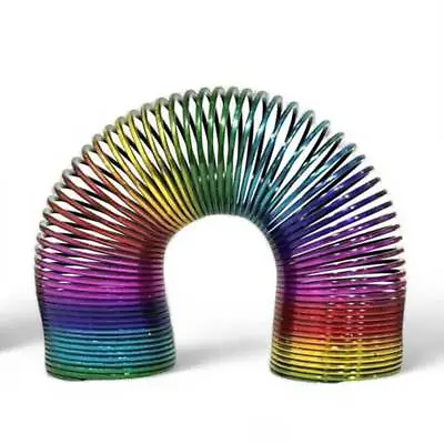 Large Rainbow Magic Spring Fun Toy 10m Stretching Bouncing Rainbow Coil 15cm • £7.59