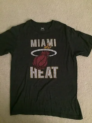 Miami Heat T-shirt Boys Youth Dark Gray Short Sleeve Size Xl (14-16) Nba • $5.99