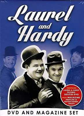 Laurel & Hardy Flying Deuces DVD & British Comedy Greats Magazine Book Gift Set • £9.99