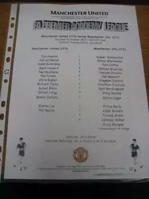 12/10/2002 Manchester United U17 V Manchester City U17 [At Trafford Training Cen • £3.99