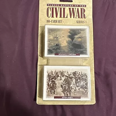 1991 Civil War Famous Battles Complete Basic Trading Card Set Sealed On A Card • $23