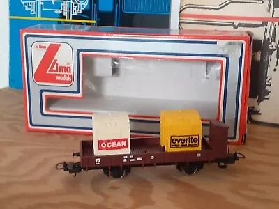 Lima Ho   - Brown Flat Board Car Container Carriage   OCEAN   FS • £14.91