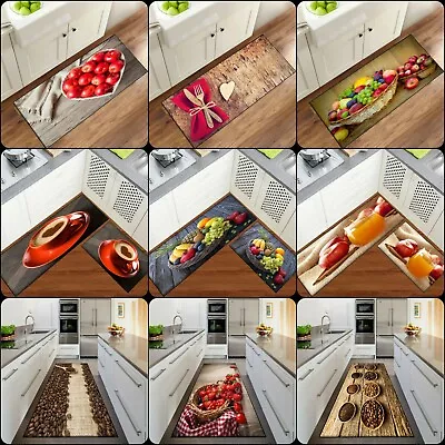 Non Slip Machine Washable Kitchen Mat Hall Door Large Runners Small  Rug Carpet  • £8.36