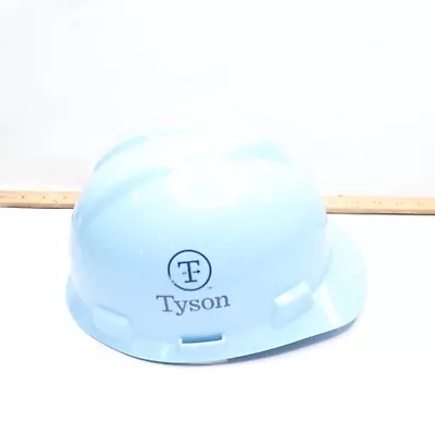 MSA V-Gard Tyson/T Full Brim Hard Hat Light Blue 495736 • $10