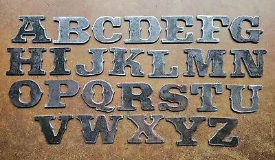 1.5  Tall Rustic Metal Letters Saddlebag Font 11 Gauge Thick • $2.99