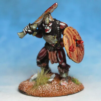 Half Orc Advancing With Sword And Shield 28mm Unpainted Metal Wargames • £2.42