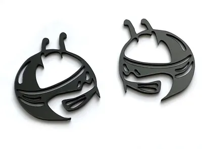 Set Matte Black Scat Pack Head Emblems For Dodge Challenger Charger Badges • $19.95