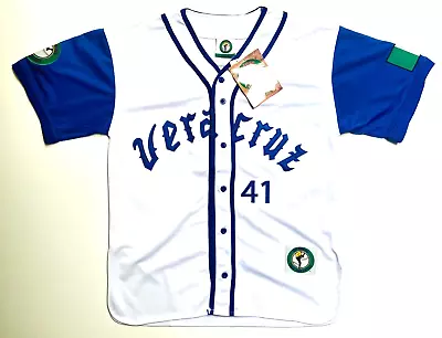 Azules De Veracruz #41 Men's Medium Mexico Latin League Baseball Jersey • $44.99