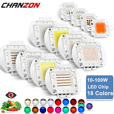 18 Colors Uv Ir Smd Led Chip Diodes 10W 20W 30W 50W 100W Emitter Bulb Components • $4.99