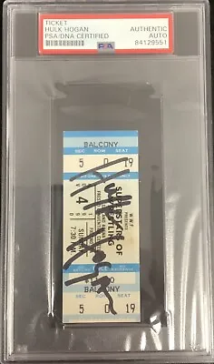 Hulk Hogan Signed Ticket WWF 1990 Vintage Wrestling Tix Autograph PSA/DNA HOF • $349.99