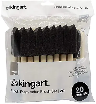 $12.77 • Buy KingArt Foam Paint Brush Set, 2 Inch