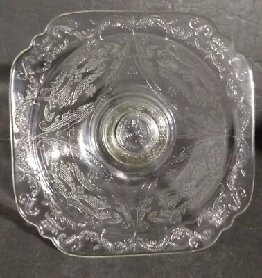 Federal Glass  MADRID  Pattern Clear Depression Glass Compote Pedestal Bowl 4  T • $8