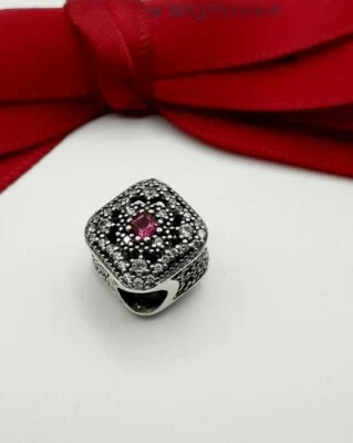 $49 • Buy NEW Authentic Pandora Fairytale Treasure Charm Cerise Crystals #792013NCC