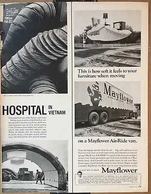 1967 13”x5 Mayflower World Wide Movers Air-Ride Vans Org Vintage B&W Magazine Ad • $5.99
