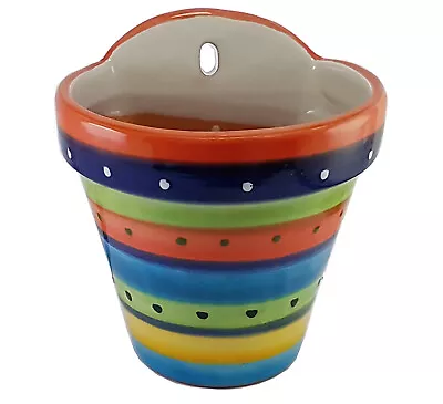 £21.99 • Buy Spanish Terracotta Wall Planter 21 Cm X 18 Cm Spanish Handmade Ceramic Pottery
