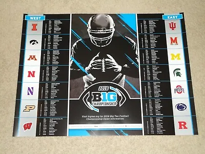 2013 Big Ten Football Poster Michigan State Spartans-ohio State Buckeyes *nike* • $8.99