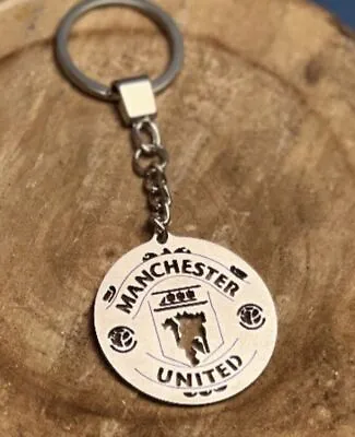 Keychain MANCHESTER UNITED Key Ring High Quality Stainless Steel 15mm • £18.82