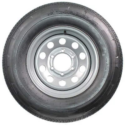 Radial Trailer Tire On Rim ST225/75R15 Load D 6 Lug Silver Modular Wheel • $171.97