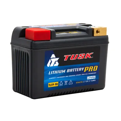 Tusk Lithium Pro Battery TLFP-9R For KAWASAKI KLR650 2022-2023 • $95.18