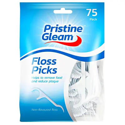 £2.89 • Buy 75 Dental Floss Sticks Tooth Picks 2 In 1 Teeth Plaque Remover Pack