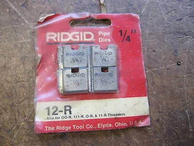 $13.99 • Buy (1 Package) RIDGID 1/4  NPT Pipe Dies 12R 0-R 11-R 00-R 111R 30-A Or 31-A  (@A6)