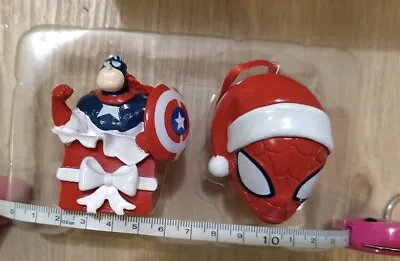 Kids Marvel Avengers Hanging Ornament Captain America & Spiderman Figures Xmas  • £6.99