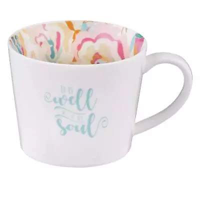 Inspirational Coffee Mug Well With My Soul In Abstract Floral Ceramic Coffee ... • $16.22