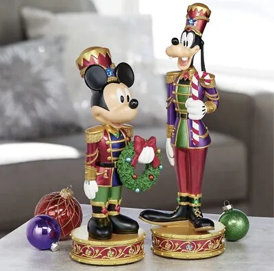 Disney Mickey & Goofy Holiday Nutcrackers W/Lights & Music Christmas 2022 ~ New • $139.95