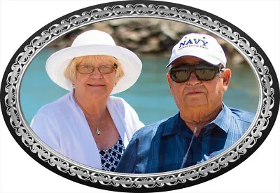 Silver Metal Memorial Photo Plaque For Headstone Vase Urn Waterproof. Relative • £10.99