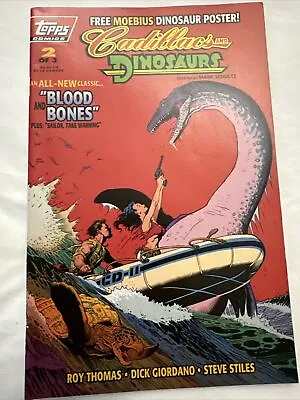 Cadillacs And Dinosaurs #2 ~ TOPPS 1994 ~ MOEBIUS Poster NM • $10