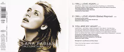 Lara Fabian - I Will Love Again (3 Track Maxi CD) • £0.86