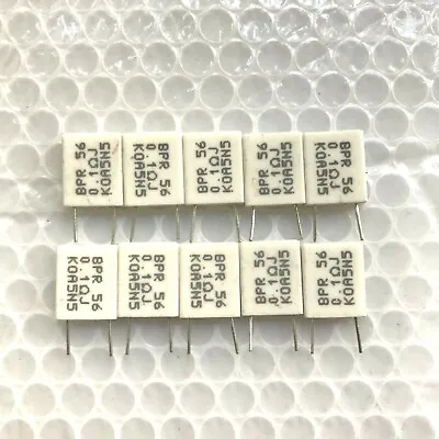 10Pcs 5W Wirewound Non-inductive Cement Resistor Ceramic Horizontal 0.01Ω -0.5 Ω • $2.37