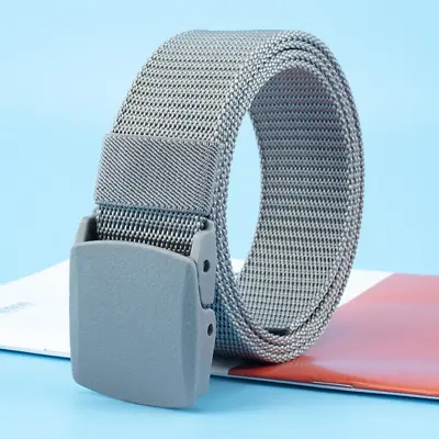 Men's Plastic Cam Buckle Nylon Canvas Tactical Waistband Webbing Military Belt • $5.78