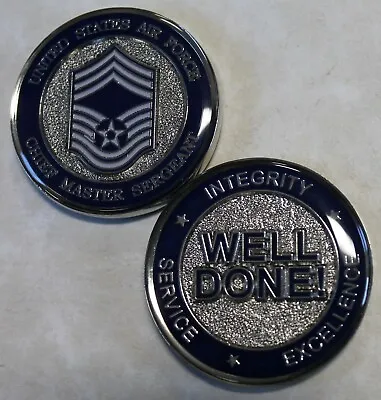 Chief Master Sergeant / CMSGT  Well Done  Air Force Challenge Coin • $10
