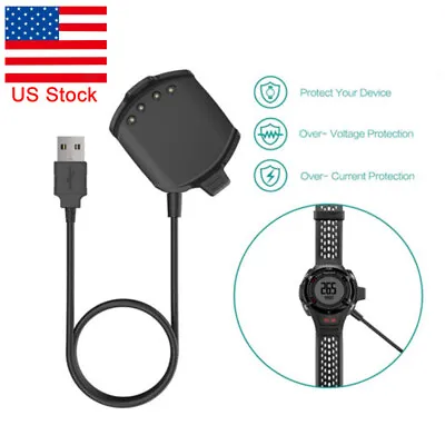 For Garmin Approach S2 S4 Watch USB Charging Cradle Charger Cable Cord Black US • $15.76